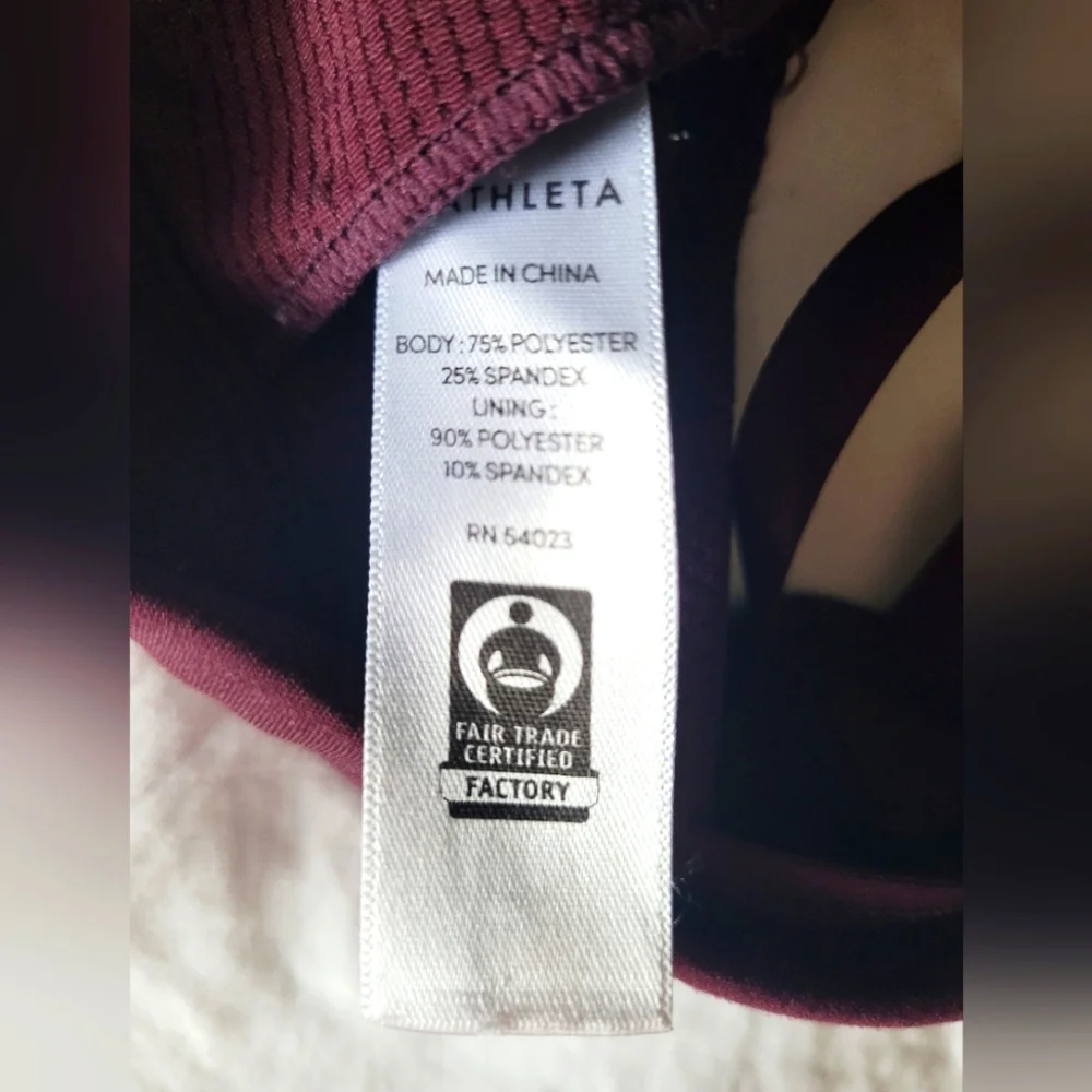 Athleta Sports Bra, Deep Purple/Red, Small - Picture 4 of 4